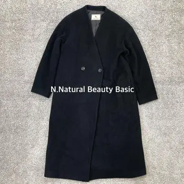[ N. 내추럴 뷰티 베이직 ] 비버 멜톤 노카라 코트