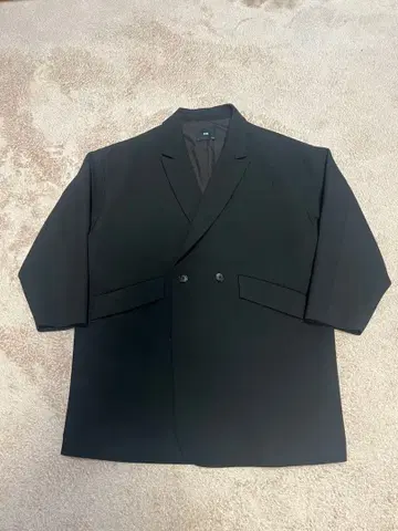 HARE 블랙 더블 브레스트 자켓 S