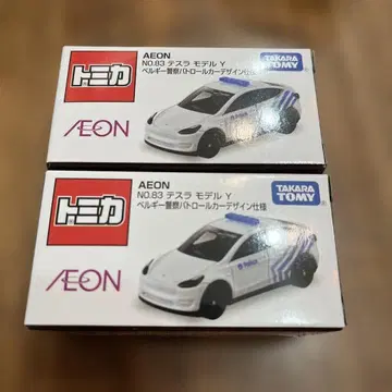 토미카 2대 이온 한정판 NO.83 테슬라 모델 Y 벨기에 경찰 순찰차