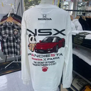 ( 79 ) Honda NSX 팬더 디자인 긴팔 티셔츠 화이트