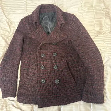 LAGUST 빨검 트위드 더블 브레스트 자켓