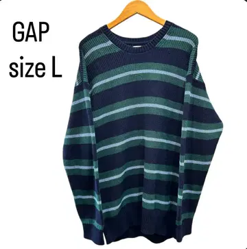 GAP 보더 코튼 스웨터 L