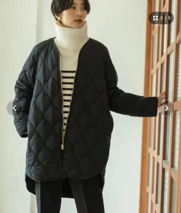 오파크 클립 퀼팅 코트