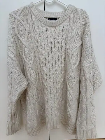 GAP 아이보리 케이블 니트 스웨터 XS/S