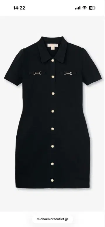 MICHAEL KORS 블랙 반팔 원피스