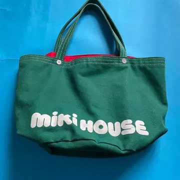 미키 하우스 그린 컬러 토트백
