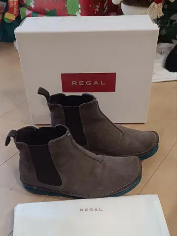 REGAL 사이드 고어 부츠 24cm 브라운