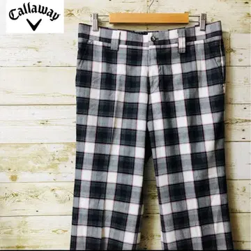 캘러웨이 체크 무늬 팬츠