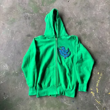 SARCASTIC 지퍼 후드티 그린