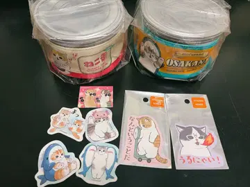 mofusand 고양이 통 파우치 스티커 세트
