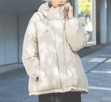 글로벌 워크 에어럭스 다운 후드 블루종