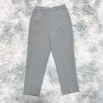 애니시스 S 테이퍼드 팬츠 그레이 무지 출퇴근 졸업식 레이온 혼방