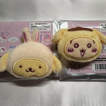 치이카와 산리오 헤어 클립 폼폼푸딩 토끼