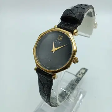[ SEIKO ] 쿼츠 손목시계 팔각형 블랙