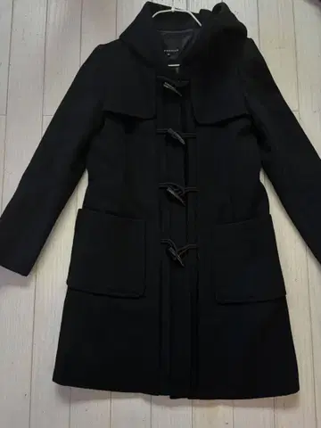 M-PREMIER 블랙 더플 코트 S 사이즈