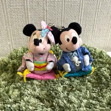 디즈니 미키 미니 기모노 유카타 스트랩 봉제 인형