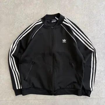 아디다스 트랙 자켓 저리 자수 로고 구제 의류