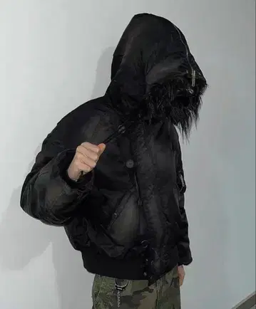 black n2b 블랙 퍼 자켓