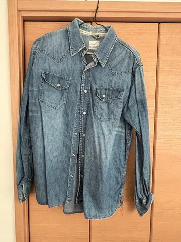 데님 셔츠 긴팔 데님 블루