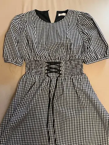 원피스 블랙 체크