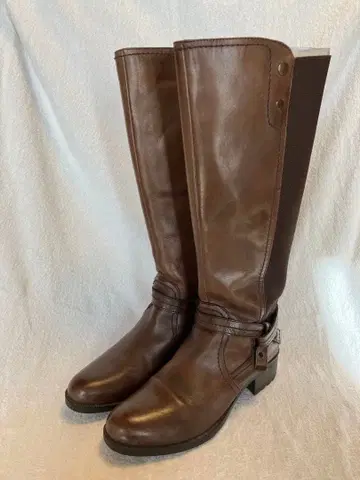 Trivct 롱 부츠 브라운 트리비크 천연 가죽