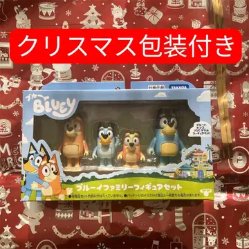 새상품 크리스마스 포장 포함 블루이 패밀리 피규어 4체 세트
