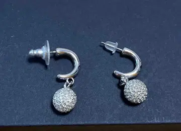 가격 인하 중 스와로브스키 실버 후프 귀걸이