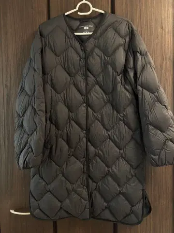 UNIQLO ULTRA LIGHT DOWN 블랙 롱 코트