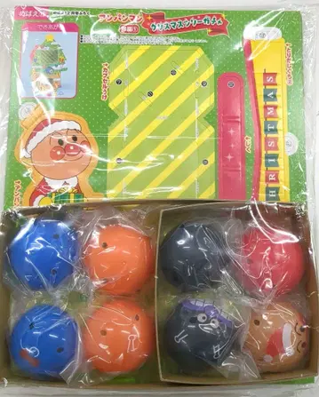 메바에 12월호 부록 호빵맨 크리스마스 트리 가챠 미사용 새상품