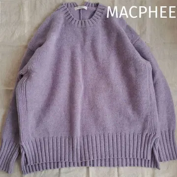 [ 새상품급 ] MACPHEE 라벤더 울 캐시미어 스웨터