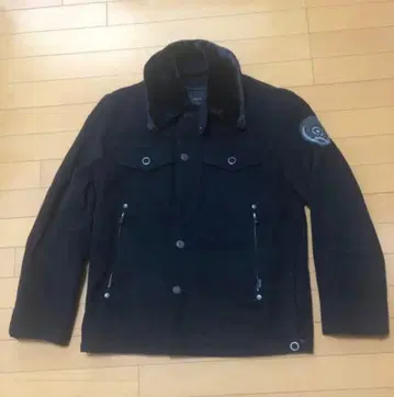 울 자켓 다크 블루 퍼 포함