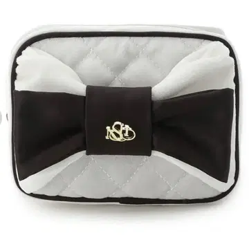 벨로아 리본 파우치 화이트