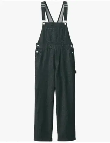 새상품 무인양품 블랙 데님 살로펫 여성용 XL 사이즈