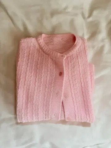 파스텔 핑크 가디건 구제 의류