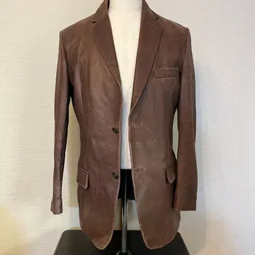 아즈웰아즈 라무 가죽 자켓 브라운 M 사이즈 남성용