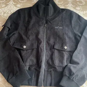 ason 코듀로이 지퍼 자켓 블랙