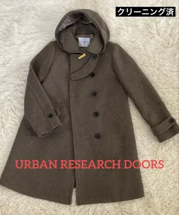 새상품급! 어반 리서치 도어스 울 혼방 후드 부착 롱 코트 36