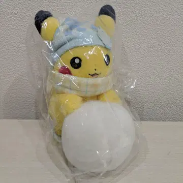 포켓몬 피카츄 눈놀이 봉제 인형 눈사람 눈사람