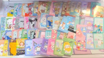 산리오 캐릭터 카드 세트 약 70장 묶음 판매 트레이딩 카드 씰