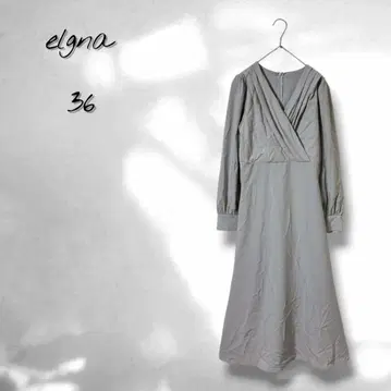 [엘르가나] 롱 원피스 심플 고급 포멀 작은 사이즈 36
