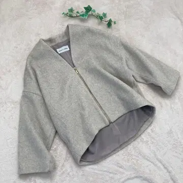 Alphabet의 alphabet 노카라 자켓 그레이 베이지 F