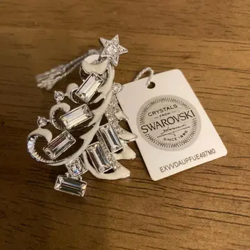 택 포함 미사용 Swarovski 스와로브스키 크리스마스 트리 브로치