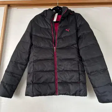 Puma 후드 부착 퀼팅 자켓