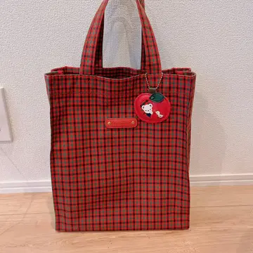 [ 새상품급 ] familiar 패밀리아 토트백 빨간색 체크 구형 레어