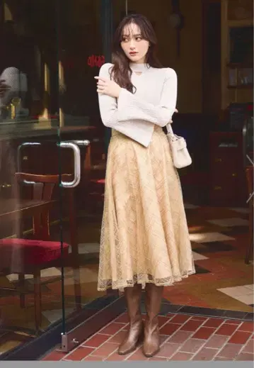 PROPORTION BODY 스팽글 튤 플레어 스커트