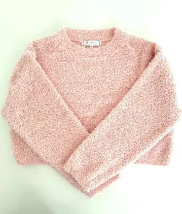 로페피크닉 핑크 긴팔 크롭 스웨터 미사용