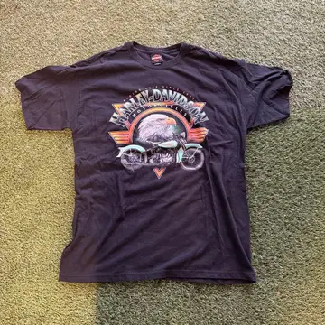 Harley-Davidson 티셔츠 이글 디자인 블랙