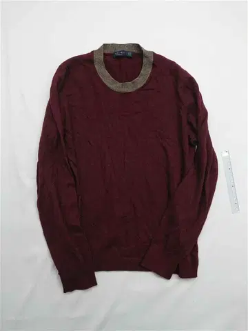 자라 남성용 크루넥 니트 스웨터 XL 사이즈 보르도 계열