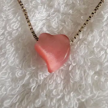 TATEOSSIAN 핑크 하트형 스톤 목걸이