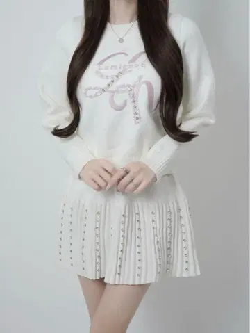 루미니요용 니트 세트 화이트